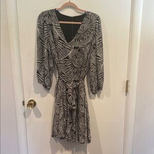 White House Black Market Black and White Floral Dress